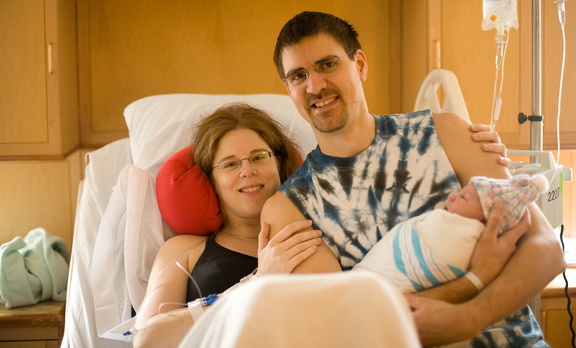 The happy, exhausted, family