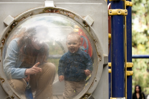 Dad is out there!